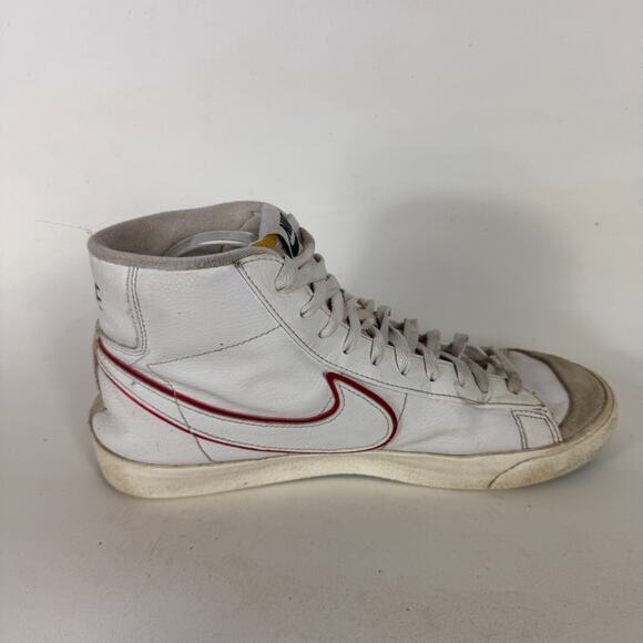 Nike Blazer Mid 77 Just Do It Skate Sneakers Men's 10.5 White Leather Mid Top - Picture 3 of 10